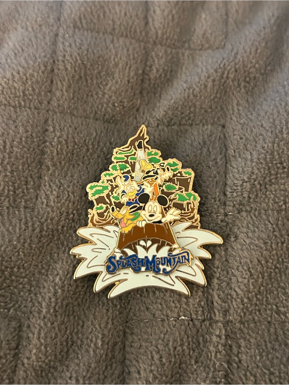 Disney Splash Mountain Pin - Blue, Green, Brown, White